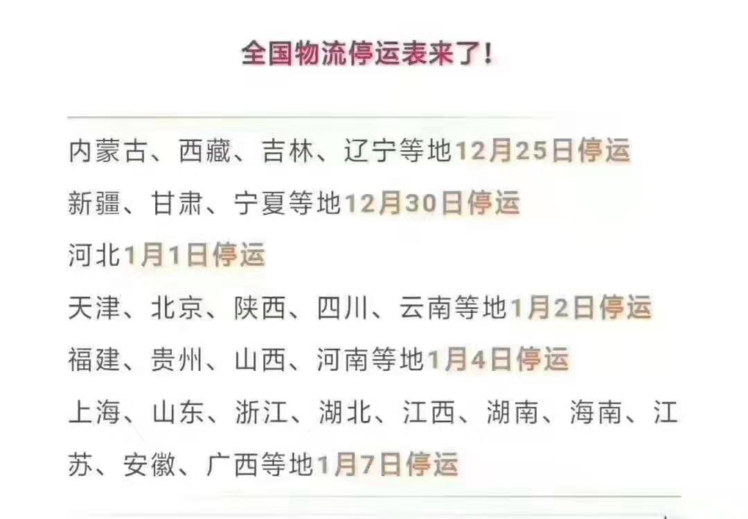 物流停運(yùn)時(shí)間出來了，需備貨的請及時(shí)?。? /></a><div><a class=